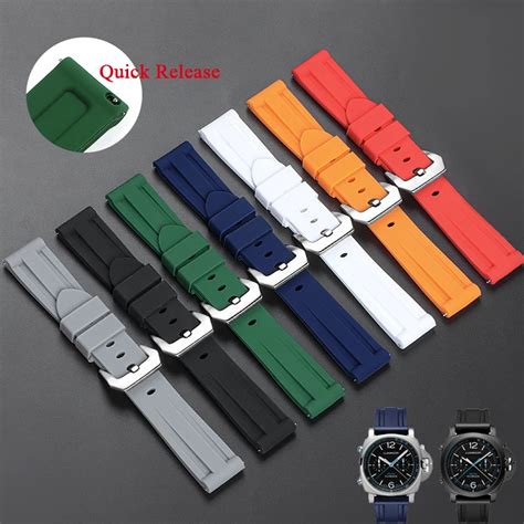 panerai pam 11 aliexpress|Universal Silicone Strap 20mm 22mm 24mm 26mm for Panerai .